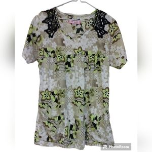 Koi by Kathy Peterson Scrubs Top  large